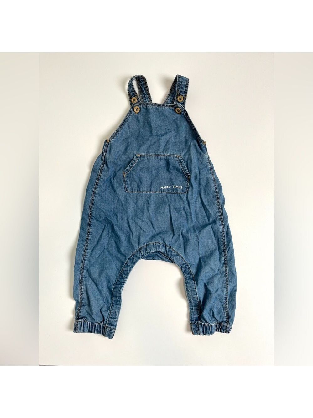 🩵 4/$20 H&M Blue Denim Overalls Relaxed Fit‎